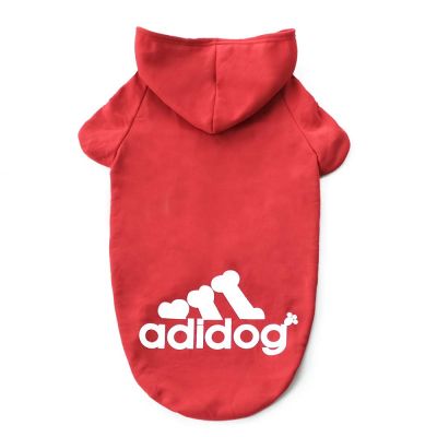 Adidog Dog Hoodie Pet Clothing - Red