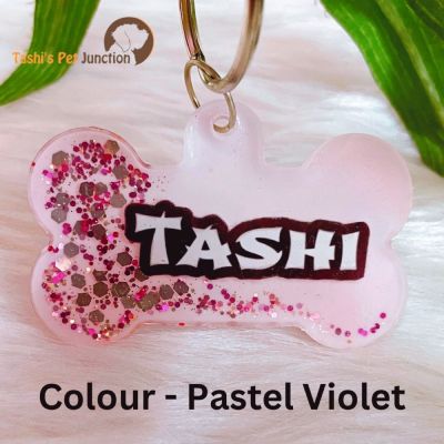 Glittery Pastel Resin Personalized/Customized Name ID Tags for - Main Image