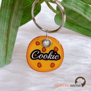 Cookie - Resin Personalized/Customized Name ID Tags for Dogs and Cats with Name and Contact Details