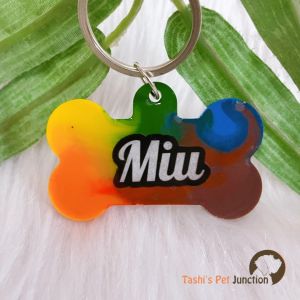 Solid Colour Mix-n-Match - Resin Personalized/Customized Name ID Tags for Dogs and Cats with Name and Contact Details