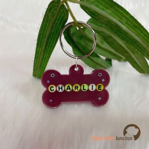 Solid Colour - Resin Personalized/Customized Name ID Tags for Dogs and Cats with Name and Contact Details