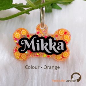 Summer Fruity - Resin Personalized/Customized Name ID Tags for Dogs and Cats with Name and Contact Details