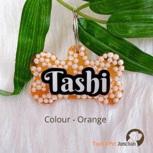 Pretty Marshmallow - Resin Personalized/Customized Name ID Tags for Dogs and Cats with Name and Contact Details