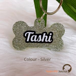 Glittery Sparkly Personalized/Customized Name ID Tags for Dogs and Cats with Name and Contact Details
