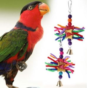 Cage Accessories/Multicolour Swing Chew, Bite String Bird Toys for Parrots, African Greys, Budgies, Cockatiels, Parakeets, Lovebirds