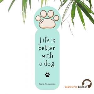 Customized Pet Quote Bookmarks | Unique Cute Handmade Resin Personalized Book Accessories | Gift for Dog Cat Mom Dad, Kids, Students, Book Reader Lover | Pawfect Life is Better with a Dog | Dog Paw Custom Dog Paw & Pages Life with Dogs - Blue Paw Dog