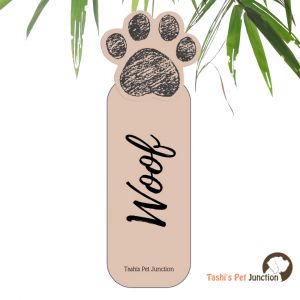 Customized Pet Quote Bookmarks | Unique Cute Handmade Resin Personalized Book Accessories | Gift for Dog Cat Mom Dad, Kids, Students, Book Reader Lover | WoofMark Delight Pawfect Page Holder | Pawprint Reader’s Mark Doggo Paw Page Saver - Black Brown Paw