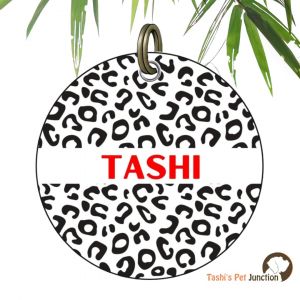 Customized Engraved Pet Name Collar Tags | Unique Cute Resin Dog ID Tags | Personalized Cat ID Tags | Animal Print Tags | Wild Whiskers Chic Pet ID | Pawtastic Safari Jungle Vibes Fierce & Fluffy ID | Mini Wildcat Spotted & Safe ID - Cheetah (Round)
