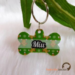 Christmassy Tag Series 20 - Personalized/Customized Name ID Tags for Dogs and Cats with Name and Contact Details