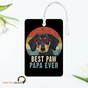 Personalized Resin Luggage Tag Keychain | Custom Luggage Bag Tag for Pet Lover | Carryon Luggage Tag | Cool Dog Dad Luggage Tag | Best Paw Papa Travel Buddy | Stylish Paw Papa Luggage Tag | Paw Pride Best Dad Bag Tag - Paw-sitively Cool Dad Travel Tag