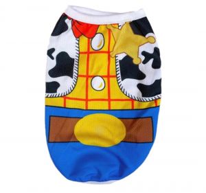 Cotton T-Shirt for Puppies, Dogs, Kittens, Cats and Rabbits - Cowboy Print Vest (Pet Clothing)