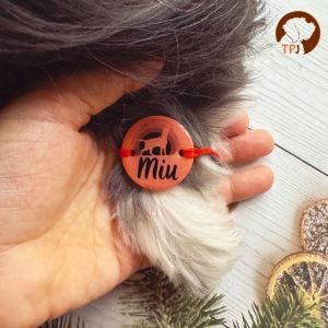 Personalized Dog Silhouette resin pet Rakhi for dogs with name