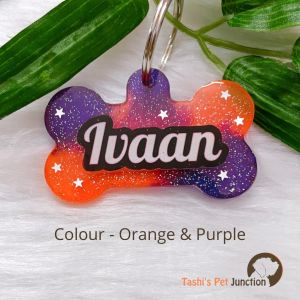 Galaxy - Resin Personalized/Customized Name ID Tags for Dogs and Cats with Name and Contact Details
