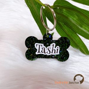 Glittery Spooky - Personalized/Customized Name ID Tags for Dogs and Cats with Name and Contact Details