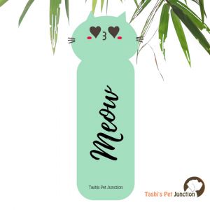 Customized Pet Quote Bookmarks | Unique Cute Handmade Resin Personalized Book Accessories | Gift for Dog Cat Mom Dad, Kids, Students, Book Reader Lover | Purr & Woof Sea Green Heart Eyes Cat & Woof Feline & Canine - Green Eye Heart Meow Kitty