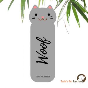 Customized Pet Quote Bookmarks | Unique Cute Handmade Resin Personalized Book Accessories | Gift for Dog Cat Mom Dad, Kids, Students, Book Reader Lover | Woof & Whiskers Paws & Meows Pawsitive Reads | Pawfect Harmony Quirky Tail & Tale - Grey Woof Kitty