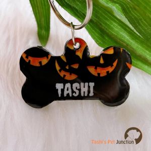 Trick or Treat Series 1 - Personalized/Customized Name ID Tags for Dogs and Cats with Name and Contact Details