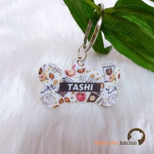 High on Caffeine - Personalized/Customized Name ID Tags for Dogs and Cats with Name and Contact Details