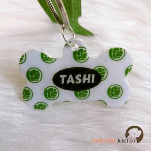 Hulk Series 2 - Resin Personalized/Customized Name ID Tags for Dogs and Cats with Name and Contact Details