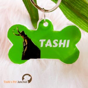 Personalized/Customized Name ID Tags | Cute Resin Dog Tags | Unique Dog ID Tags | Personalized Cat ID Tags | Engraved Dog ID Tags | Dog Collar Tags | Comic Superhero Pet ID Tags | Marvel DC Dog Tags | Gift Ideas for a Dog Cat Parent - Loki Name ID Tag 3