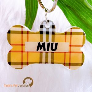  Personalized/Customized Name ID Tags | Cute Resin Dog Tags | Unique Dog ID Tags | Personalized Cat ID Tags | Engraved Dog ID Tags | Designer Brands Dog ID Name Tags | Dog Collar Tags | Gift Ideas for a Dog Cat Parent - Burberry
