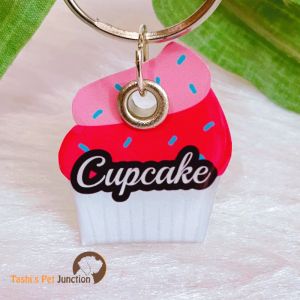 Personalized/Customized Name ID Tags | Food Theme Foodie | Cute Resin Dog Tags | Unique Dog ID Tags | Personalized Cat ID Tags | Engraved Dog ID Tags | Foodie Dog Tags | Dog Collar Tags | Gift Ideas for a Dog Cat Parent - Cupcake 4