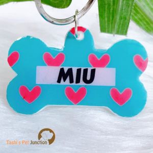 Personalized/Customized Name ID Tags | Cute Resin Dog Tags | Unique Dog ID Tags | Personalized Cat ID Tags | Engraved Dog ID Tags | Dog Collar Tags | Gift Ideas for a Dog Cat Parent - Pastel Love