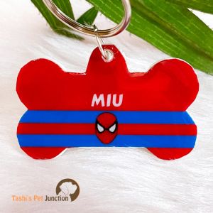 Personalized/Customized Name ID Tags | Cute Resin Dog Tags | Unique Dog ID Tags | Personalized Cat ID Tags | Engraved Dog ID Tags | Dog Collar Tags | Comic Superhero Pet ID Tags | Marvel DC Dog Tags | Gift Ideas for a Dog Cat Parent - Spiderman 2