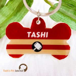 Personalized/Customized Name ID Tags | Cute Resin Dog Tags | Unique Dog ID Tags | Personalized Cat ID Tags | Engraved Dog ID Tags | Dog Collar Tags | Comic Superhero Pet ID Tags | Marvel DC Dog Tags | Gift Ideas for a Dog Cat Parent - Thor 1