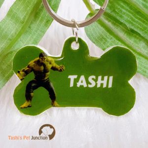 Personalized/Customized Name ID Tags | Cute Resin Dog Tags | Unique Dog ID Tags | Personalized Cat ID Tags | Engraved Dog ID Tags | Dog Collar Tags | Comic Superhero Pet ID Tags | Marvel DC Dog Tags | Gift Ideas for a Dog Cat Parent - Hulk 3