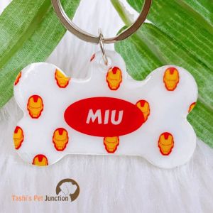 Personalized/Customized Name ID Tags | Cute Resin Dog Tags | Unique Dog ID Tags | Personalized Cat ID Tags | Engraved Dog ID Tags | Dog Collar Tags | Comic Superhero Pet ID Tags | Marvel DC Dog Tags | Gift Ideas for a Dog Cat Parent - Iron Man 2