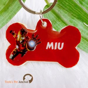 Personalized/Customized Name ID Tags | Cute Resin Dog Tags | Unique Dog ID Tags | Personalized Cat ID Tags | Engraved Dog ID Tags | Dog Collar Tags | Comic Superhero Pet ID Tags | Marvel DC Dog Tags | Gift Ideas for a Dog Cat Parent - Iron Man 3