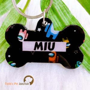 Personalized/Customized Name ID Tags | Cute Resin Dog Tags | Unique Dog ID Tags | Personalized Cat ID Tags | Engraved Dog ID Tags | Dog Collar Tags | Gift Ideas for a Dog Cat Parent - Among Us