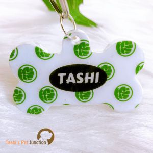 Personalized/Customized Name ID Tags | Cute Resin Dog Tags | Unique Dog ID Tags | Personalized Cat ID Tags | Engraved Dog ID Tags | Dog Collar Tags | Comic Superhero Pet ID Tags | Marvel DC Dog Tags | Gift Ideas for a Dog Cat Parent - Hulk 2