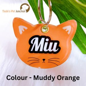 Customized Engraved Pet Name Collar Tags | Unique Cute Resin Dog ID Tags | Personalized Cat ID Tags | Whisker Wonder Tag | Purrfect Paw ID | Kitty Face Charm ID | Whiskers & Wags ID Tag | Feline Friend Finder | Paw-some Kitty ID - Cat Face Cutie ID