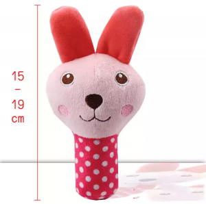 Plush Squeaky Chew Interactive Pet Toys For Your Pups, Dogs, Kittens and Cats - Rose Rabbit
