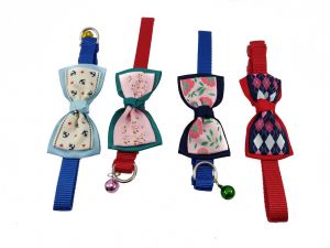 Canine Fancy Nylon Collar with bow and Bell for Dogs and Cats, Medium