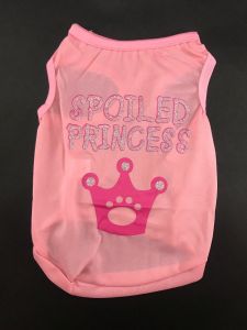Cotton T-Shirt for Dogs and Cats - Spoiled Princess (Pet Clothing)