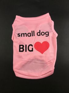 Cotton T-Shirt for Dogs and Cats - Small Dog Big Heart (Pet Clothing)