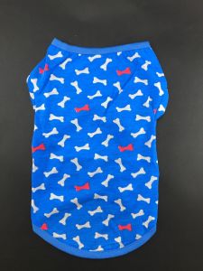 Cotton T-Shirt for Dogs and Cats - Bone Print (Pet Clothing)