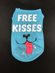 Cotton T-Shirt for Dogs and Cats - Free Kisses (Pet Clothing)