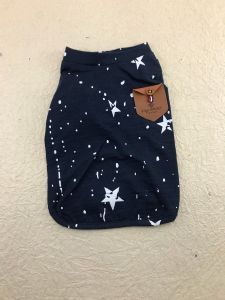 Cotton T-Shirt for Dogs and Cats - T-Shirt Navy Blue (Pet Clothing)