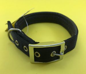 Padded Nylon Collar for Dogs, Black - Large