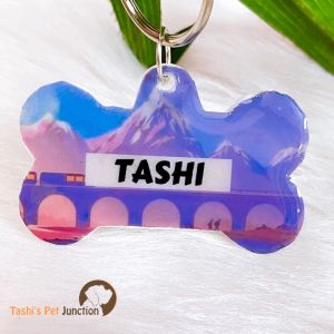 Personalized/Customized Cute Resin Dog Tags | Unique Dog ID Tags | Personalized Cat ID Tags | Mountain Dog Tag, Nature, Trees, Starry Night Outdoor Adventure | Engraved Dog ID Tags | Dog Collar Tags | Gift Ideas for Dog Cat Parent - Nature Lover Theme 2