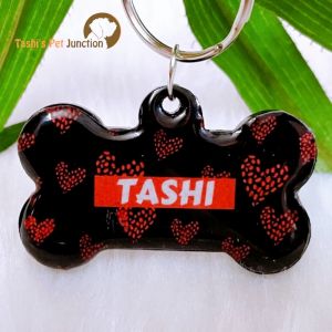 Personalized/Customized Name ID Tags | Cute Resin Dog Tags | Unique Dog ID Tags | Personalized Cat ID Tags | Engraved Dog ID Tags | Dog Collar Tags | Gift Ideas for a Dog Cat Parent - Love in Darkness