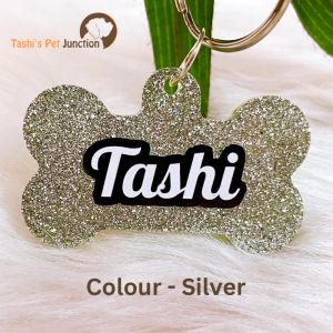 Personalized/Customized Name ID Tags | Cute Resin Dog Tags | Unique Dog ID Tags | Personalized Cat ID Tags | Engraved Dog ID Tags | Glitter Sparkle Dog Tags |Dog Collar Tags | Gift Ideas for a Dog Cat Parent - Glittery Sparkly