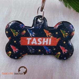 Personalized/Customized Name ID Tags | Cute Resin Dog Tags | Unique Dog ID Tags | Personalized Cat ID Tags | Engraved Dog ID Tags | Dog Collar Tags | Gift Ideas for a Dog Cat Parent - Tour in the Space