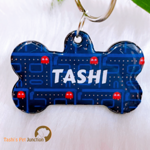 Personalized/Customized Name ID Tags | Cute Resin Dog Tags | Unique Dog ID Tags | Personalized Cat ID Tags | Engraved Dog ID Tags | Dog Collar Tags | Gift Ideas for a Dog Cat Parent - Let's Play Pac-Man