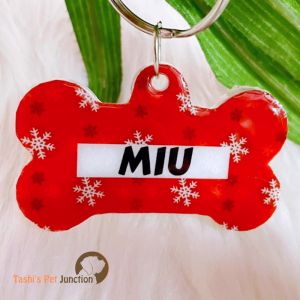 Personalized/Customized Name ID Tags | Seasonal Holiday Tags | Cute Resin Dog Tags | Unique Dog ID Tags | Personalized Cat ID Tags | Engraved Dog ID Tags | Dog Collar Tags | Gift Ideas for a Dog Cat Parent - Christmas Theme 6