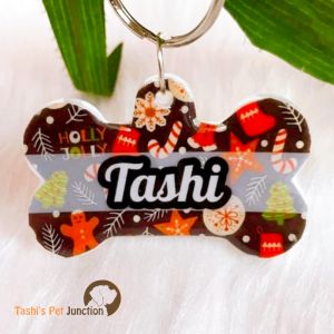 Personalized/Customized Name ID Tags | Seasonal Holiday Tags | Cute Resin Dog Tags | Unique Dog ID Tags | Personalized Cat ID Tags | Engraved Dog ID Tags | Dog Collar Tags | Gift Ideas for a Dog Cat Parent - Christmas Theme 12